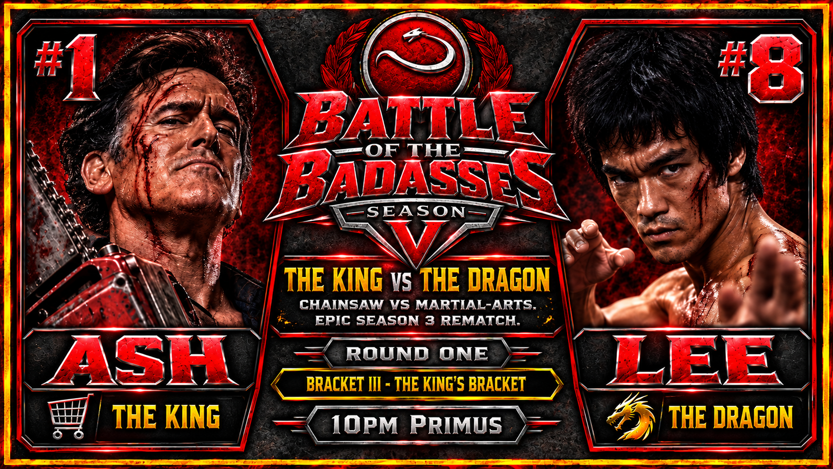 Archive match card: Ash versus Lee