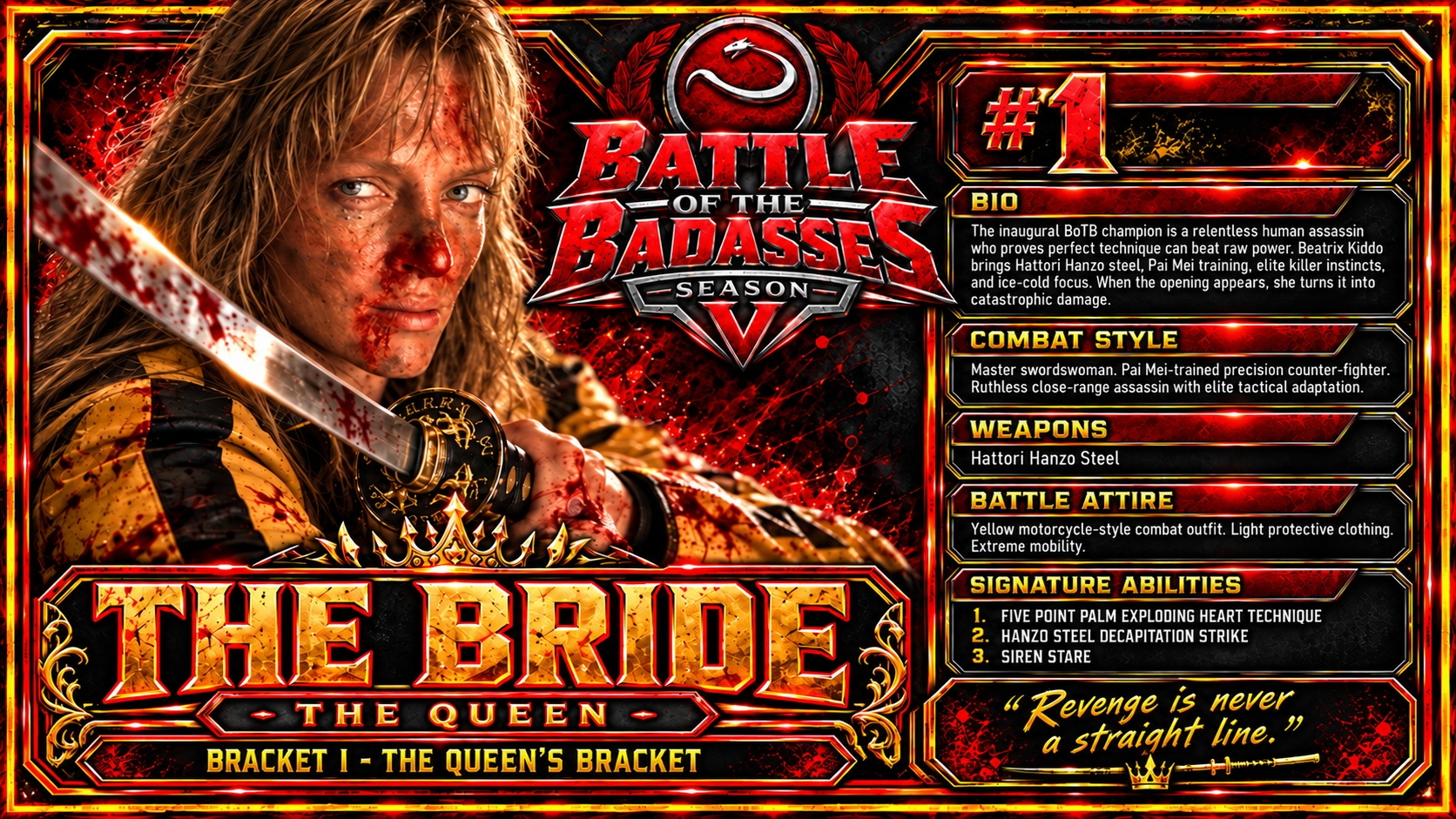The Bride official loadout card